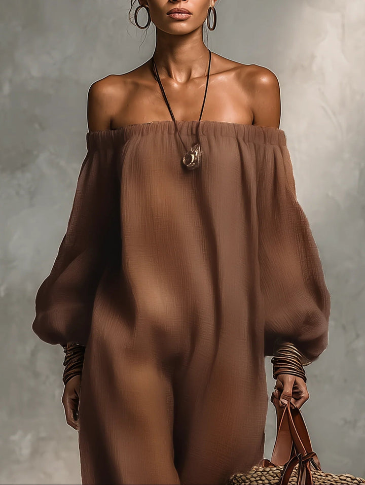 Fenna | Strapless Jumpsuit with Sleeves