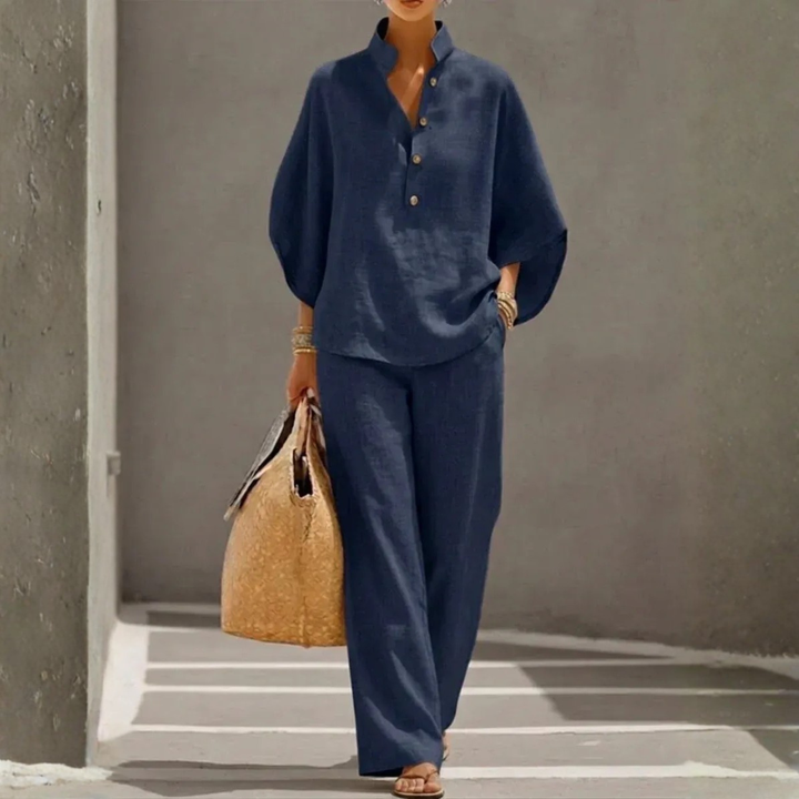MARIBEL™ - FLARED CASUAL SUMMER LINEN SET
