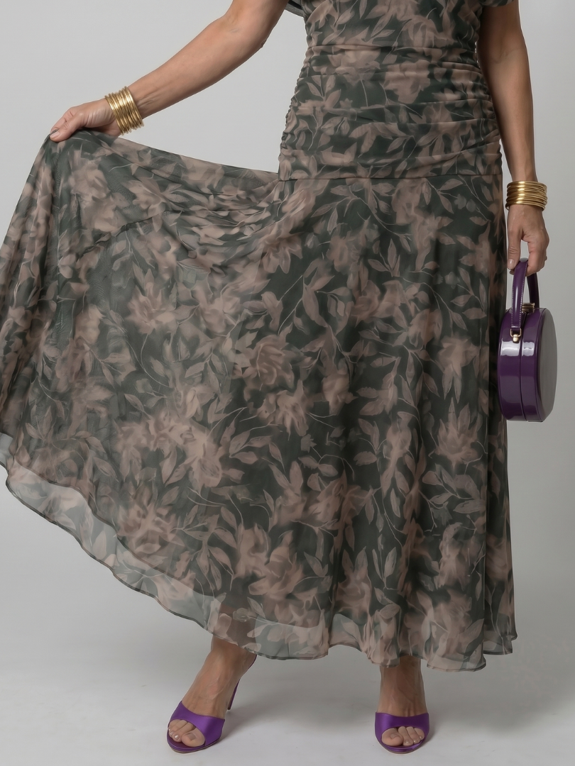 Stella & Grace™ | Off Shoulder Flow Midi Dress
