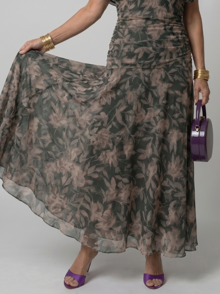 Stella & Grace™ | Off Shoulder Flow Midi Dress