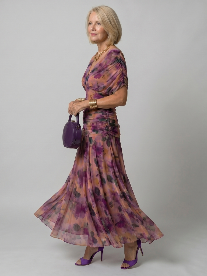 Stella & Grace™ | Off Shoulder Flow Midi Dress