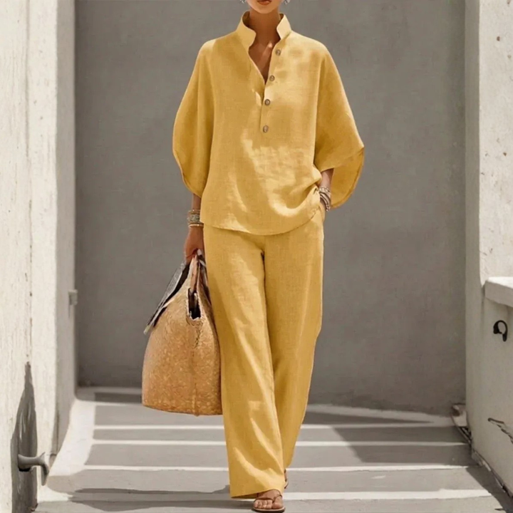 MARIBEL™ - FLARED CASUAL SUMMER LINEN SET