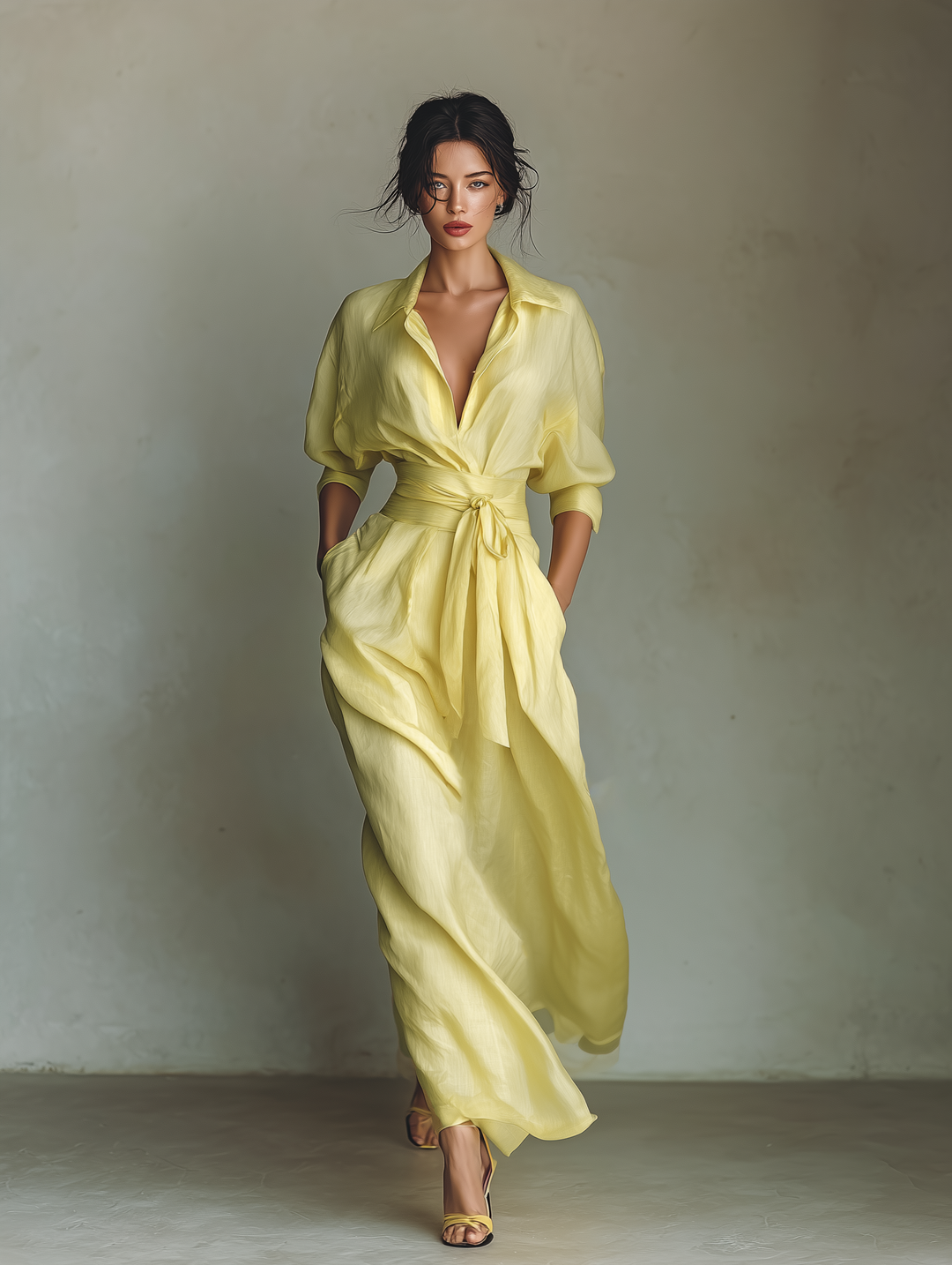 ANISHA™ - SUMMER LINEN MAXI SHIRT DRESS