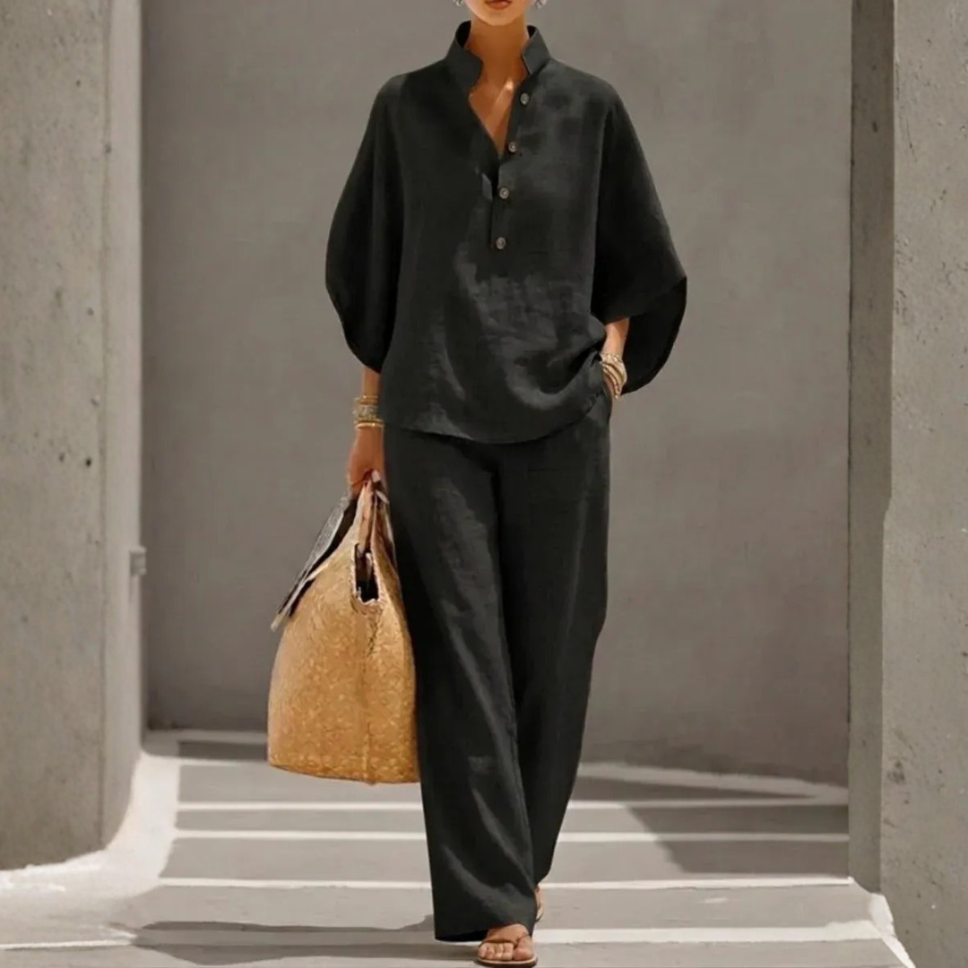 MARIBEL™ - FLARED CASUAL SUMMER LINEN SET