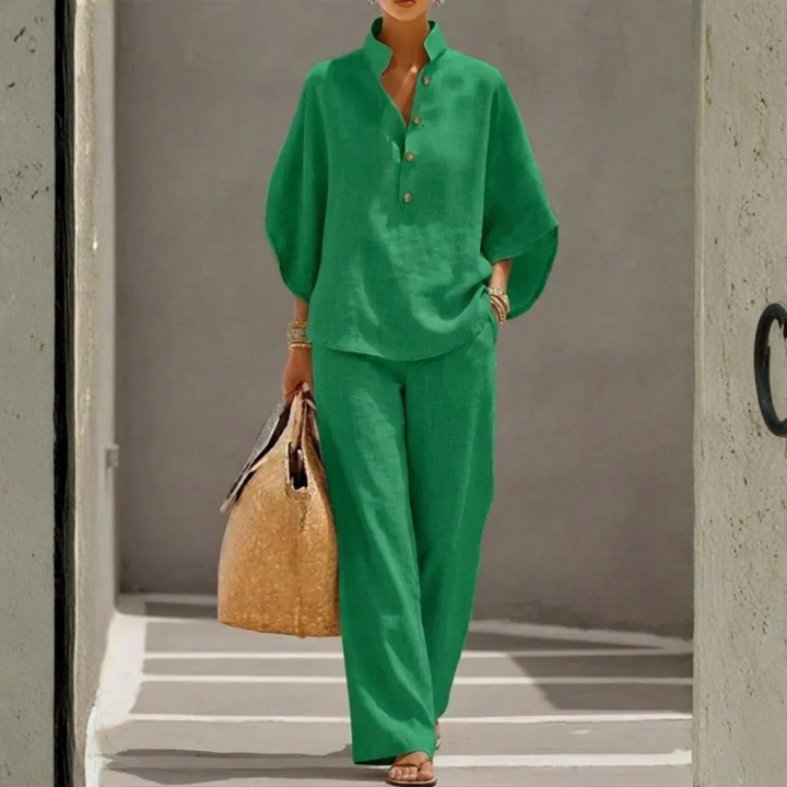 MARIBEL™ - FLARED CASUAL SUMMER LINEN SET