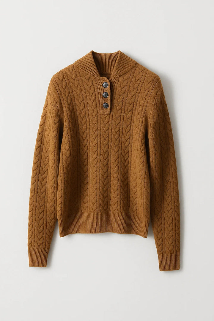 YSELLA | CABLE-KNIT CARDIGAN WITI BUTTONS