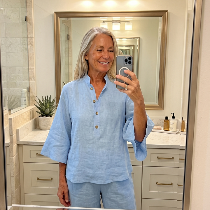 MARIBEL™ - FLARED CASUAL SUMMER LINEN SET