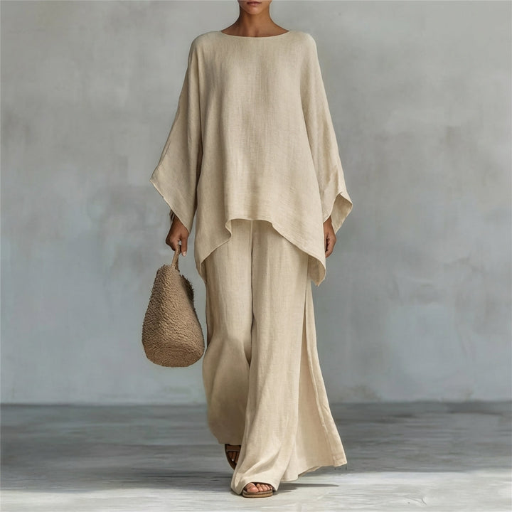 Christine | Two-Piece Long Sleeve Set with Wide Pants