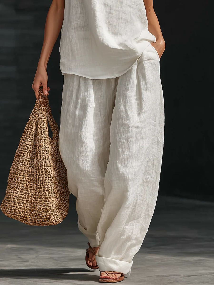 Zoë™ – Sleeveless Top and Wide Pants Set