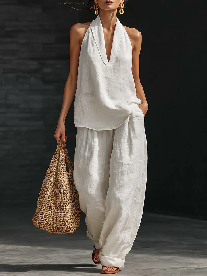Zoë™ – Sleeveless Top and Wide Pants Set
