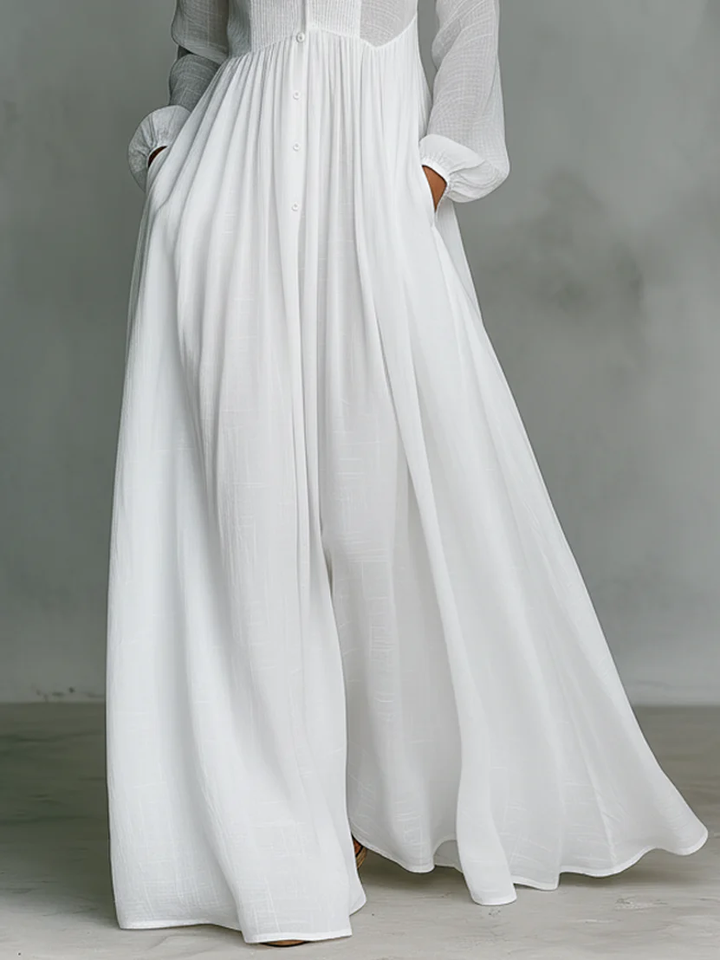 Léonie™ | Minimalist Maxi Dress with High Neck