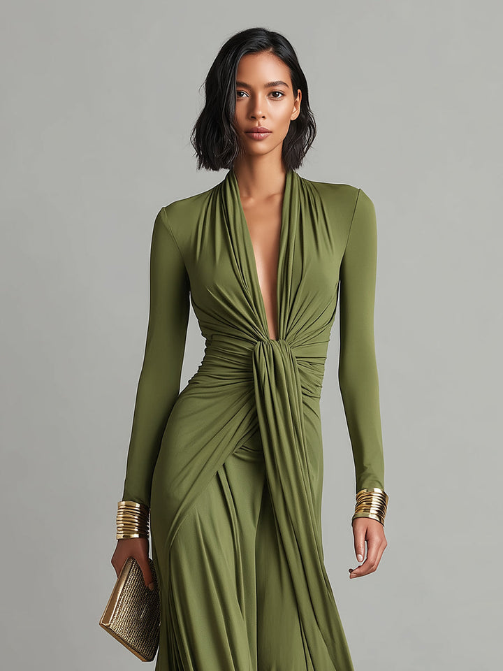EVELYN™ - GLAMOUROUS SILK MAXI DRESS