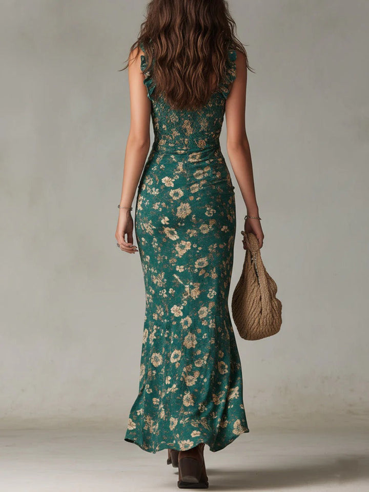 Zara | Bohemian Maxi Dress with Floral Print and Side Slit